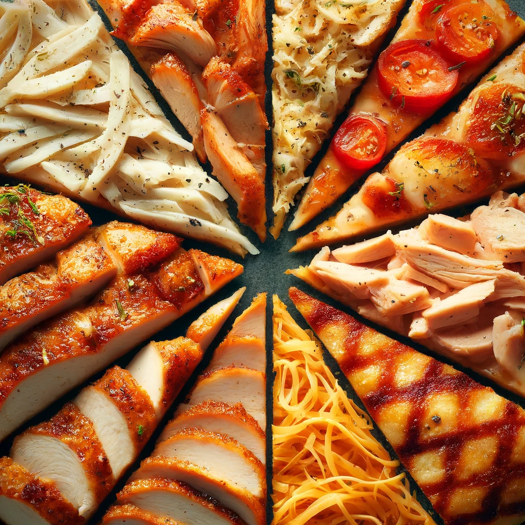 poulet piza image représentant les pizzas au poulet à pizza motors 974